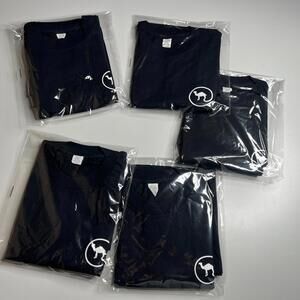 Lot of 5 Vintage 1997 Camel Promo Logo T-Shirts Black XL 100% Cotton 90s NEW